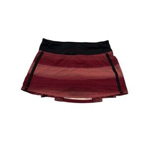 Lululemon Pace Rival Skirt In Simply Radiant Pink Paradise Black / Black Size 6